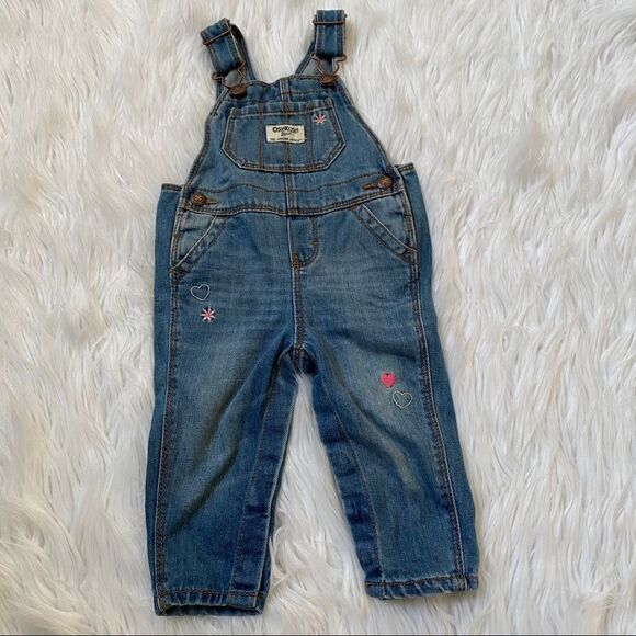 OshKosh B'gosh Other - Oshkosh B’gosh overall embroidered denim pants 9M